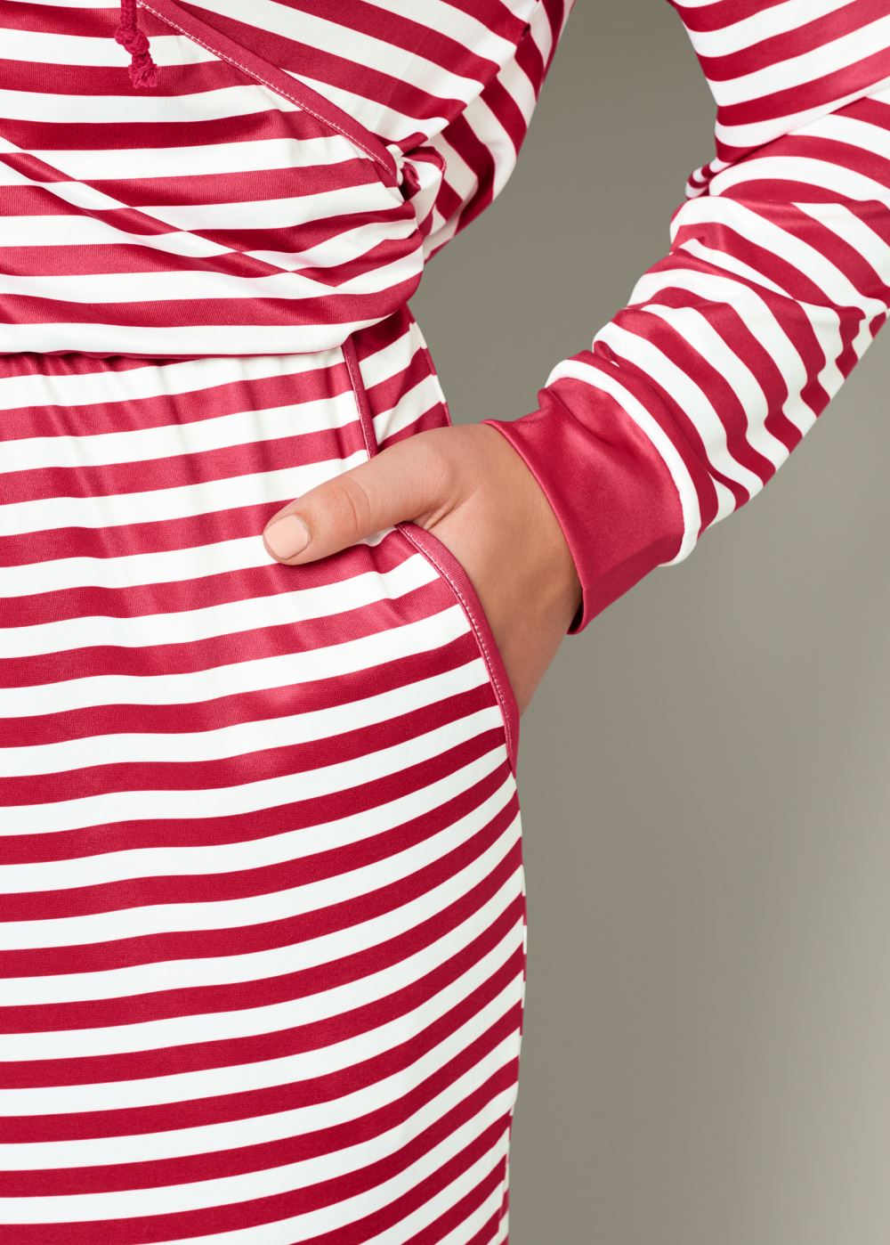 Venus Red & White STRIPED ONESIE