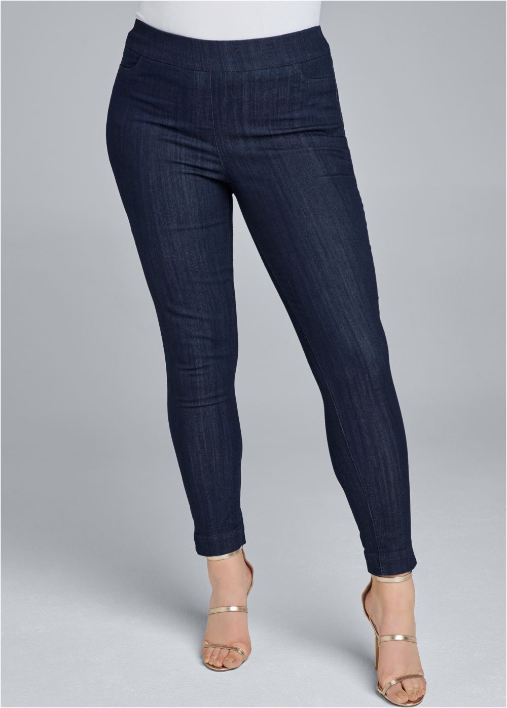 Venus Dark Wash MID-RISE SLIMMING STRETCH JEGGINGS