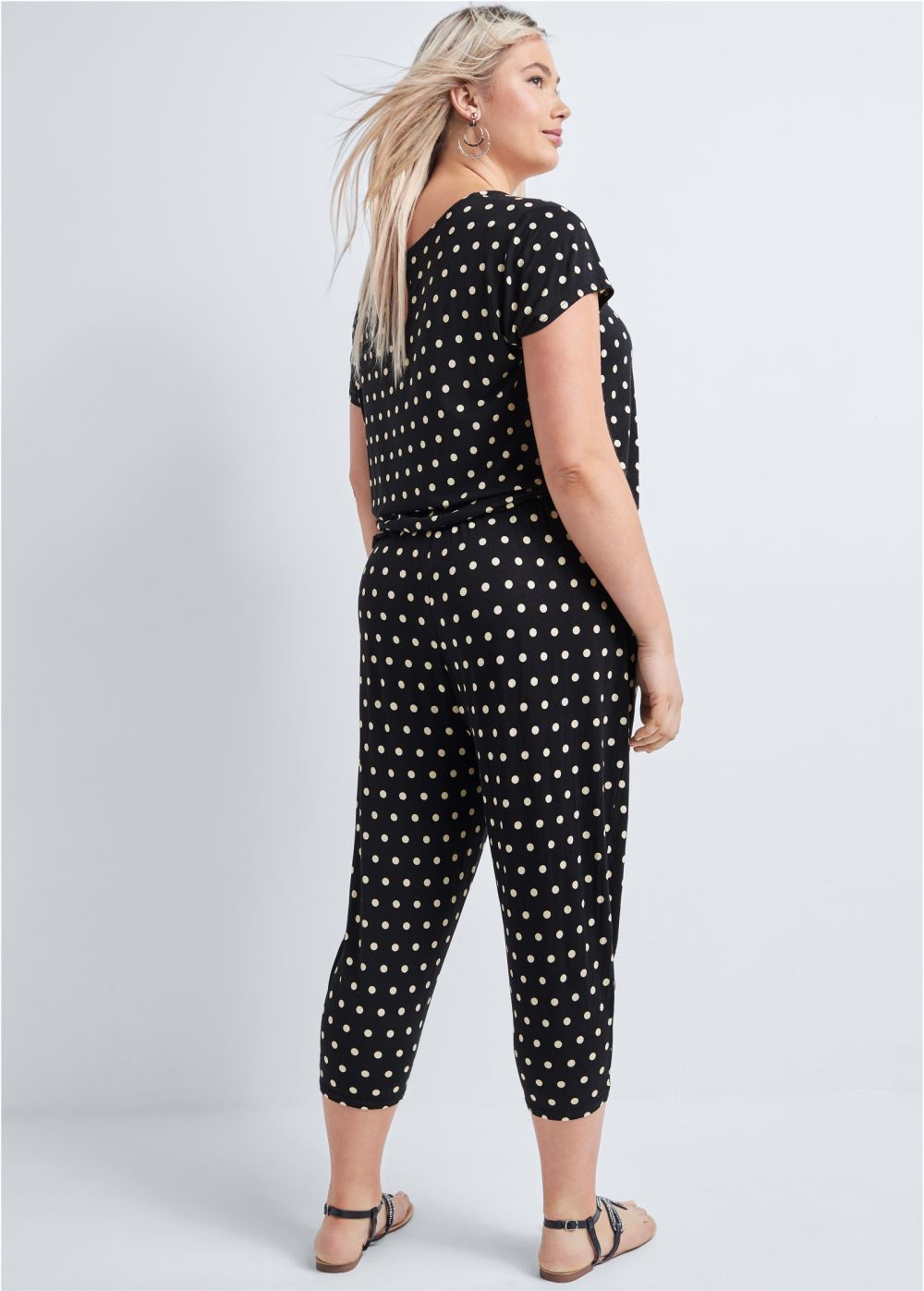 Venus Black & White POLKA DOT JUMPSUIT