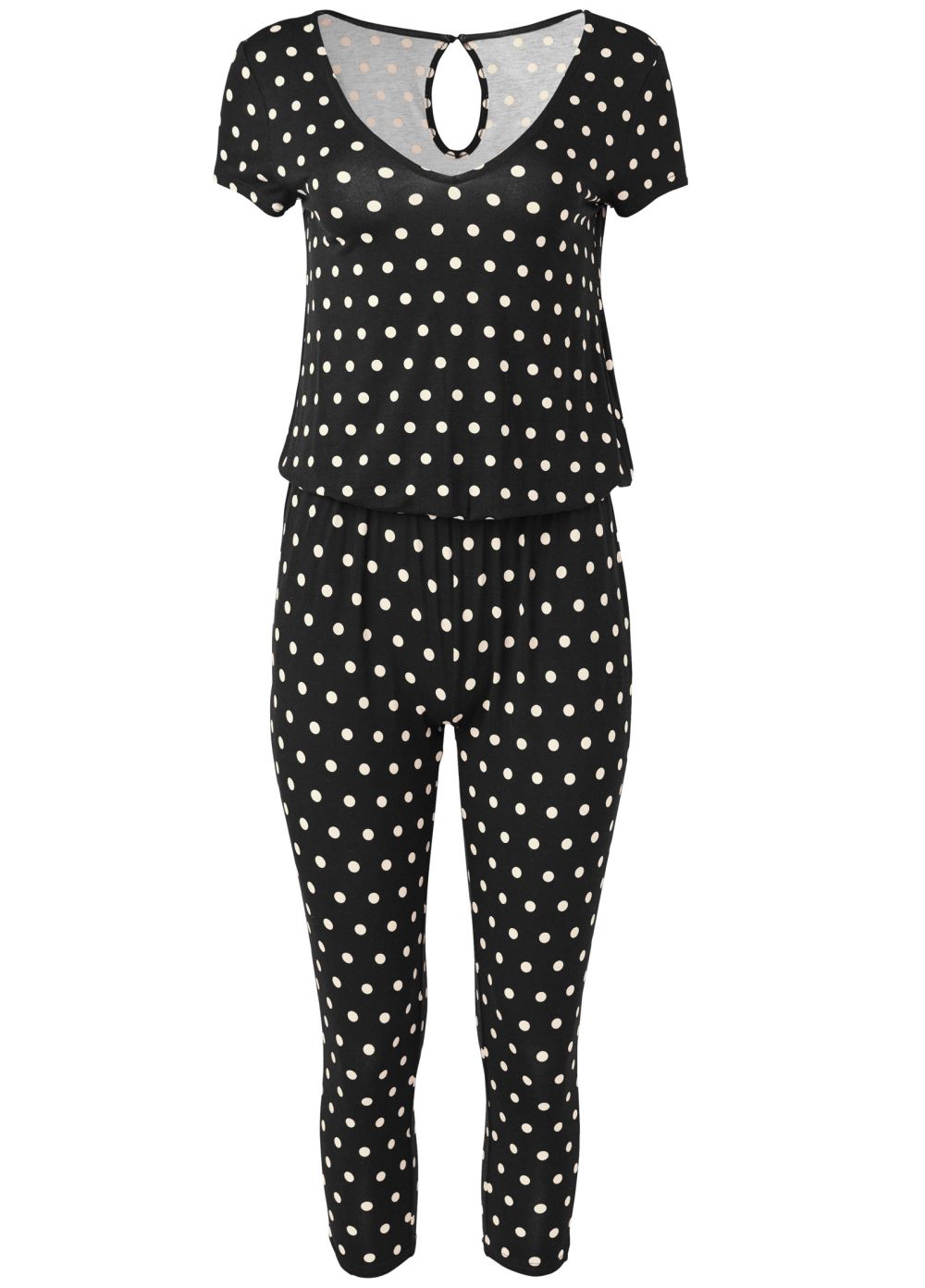 Venus Black & White POLKA DOT JUMPSUIT
