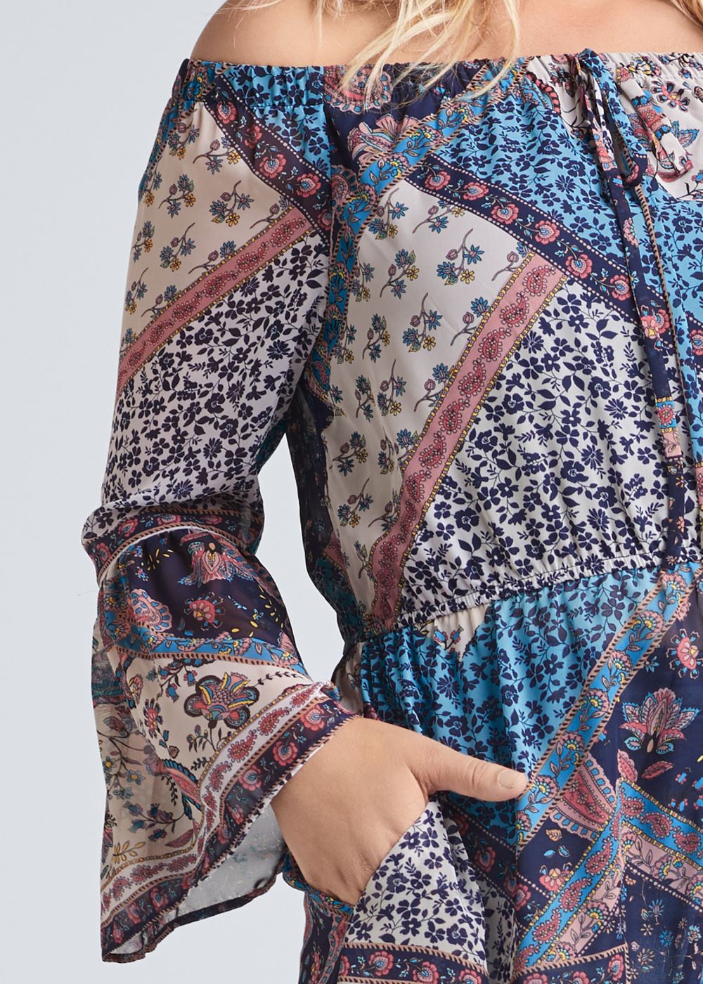Venus Plus Size Off-The-Shoulder Maxi Top