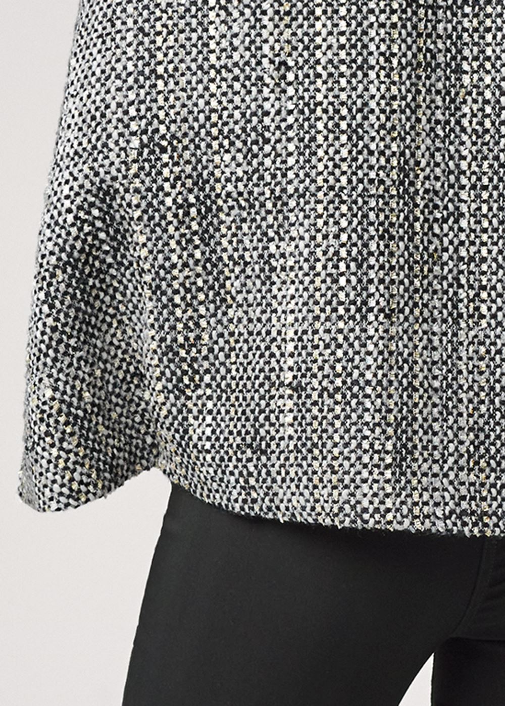 Venus Black Multi TWEED CAPE WITH LUREX