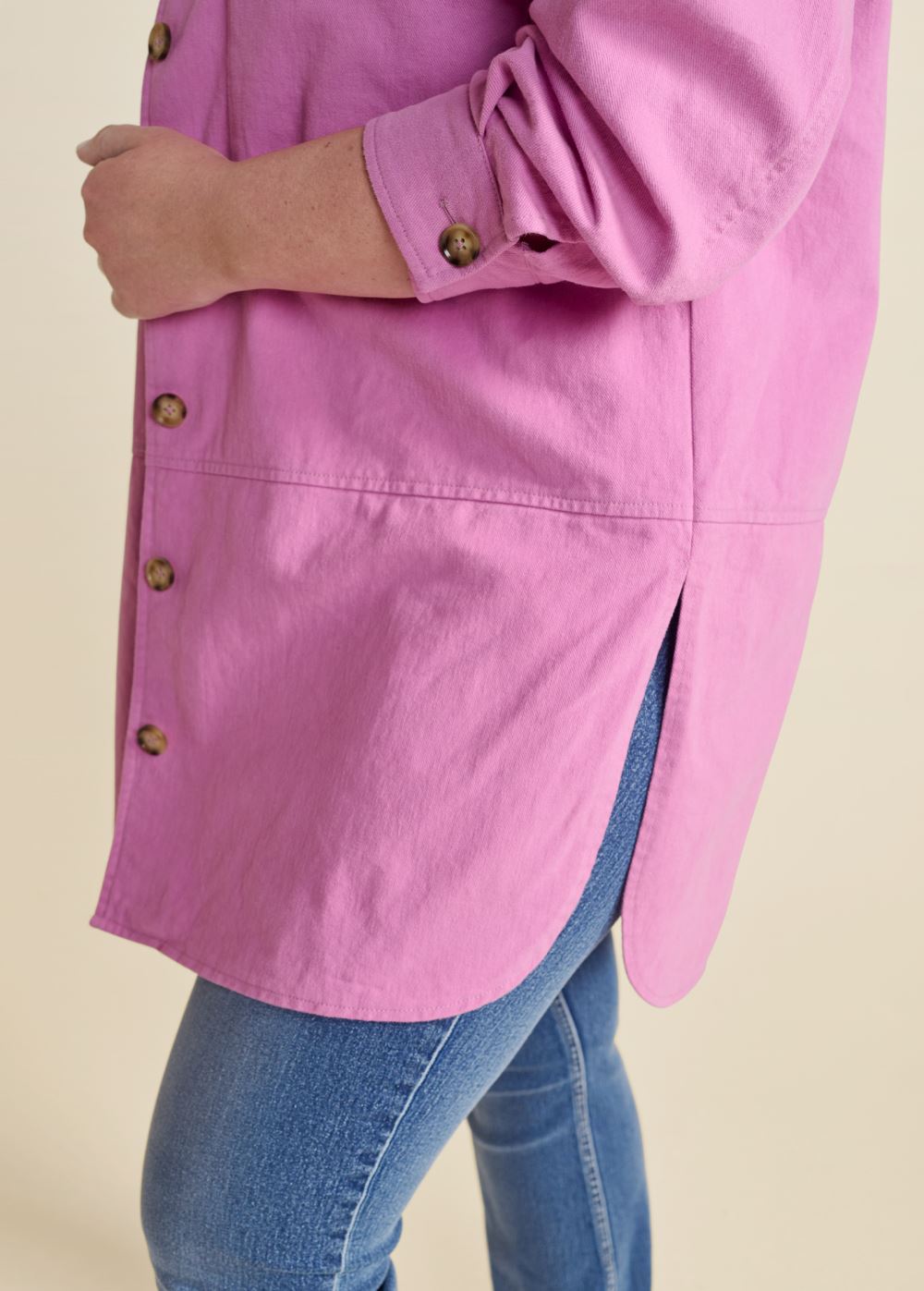 Venus Oversized Utility Shacket in Pink