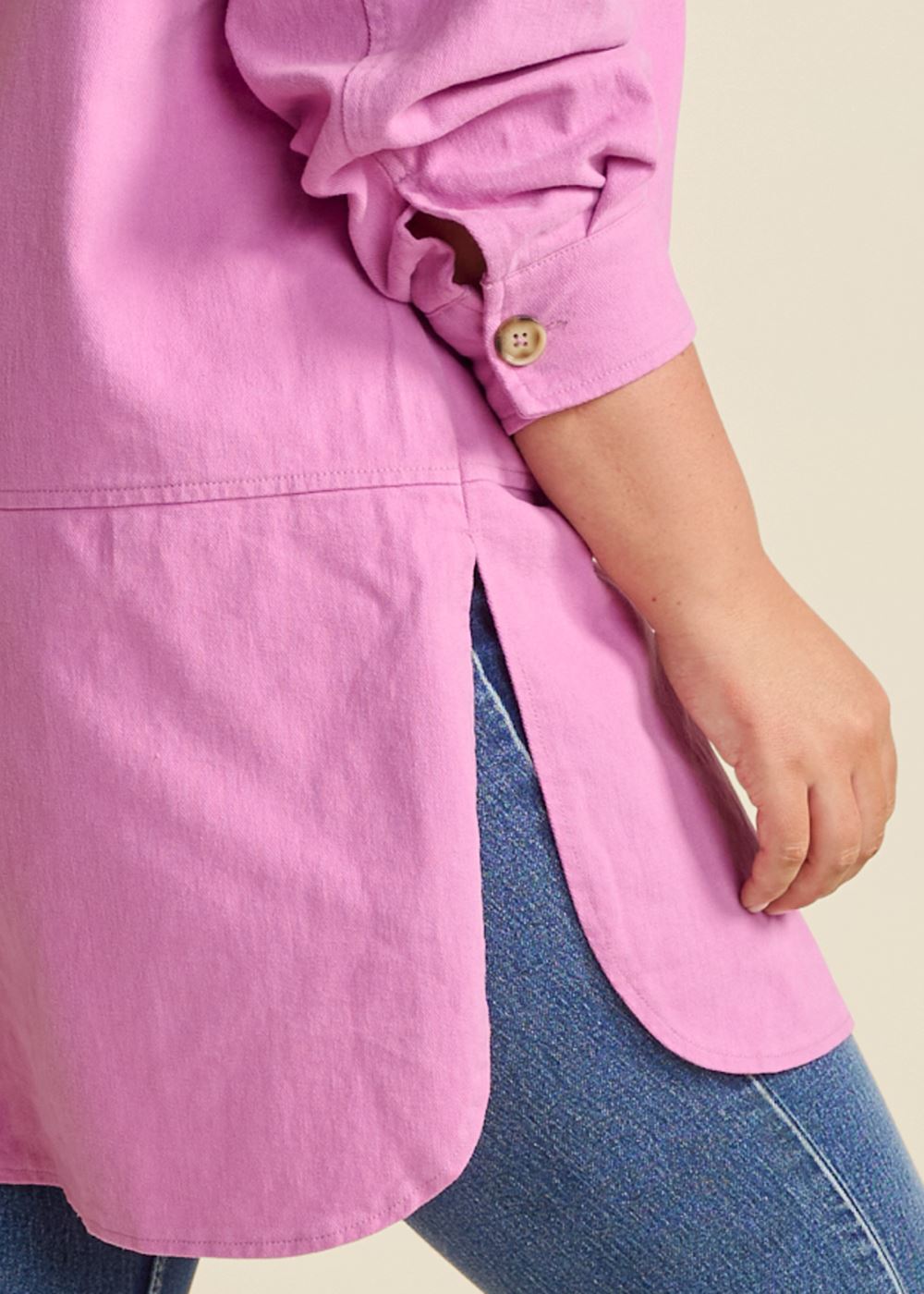 Venus Oversized Utility Shacket in Pink