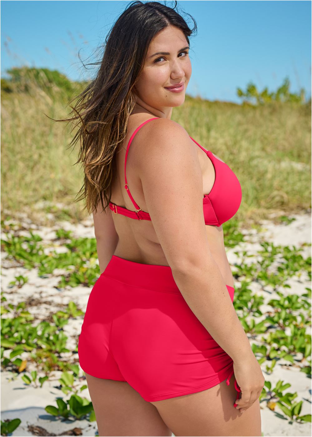 Venus Plus Size Enhancer Push-Up Bra Bikini - Red Hot