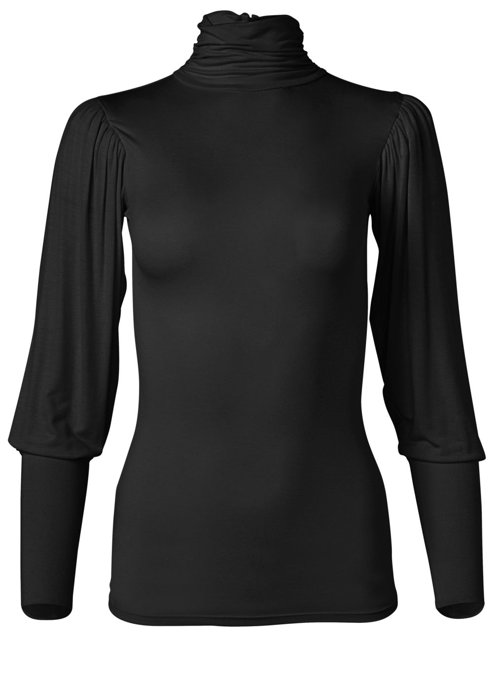Venus Black Turtleneck Top