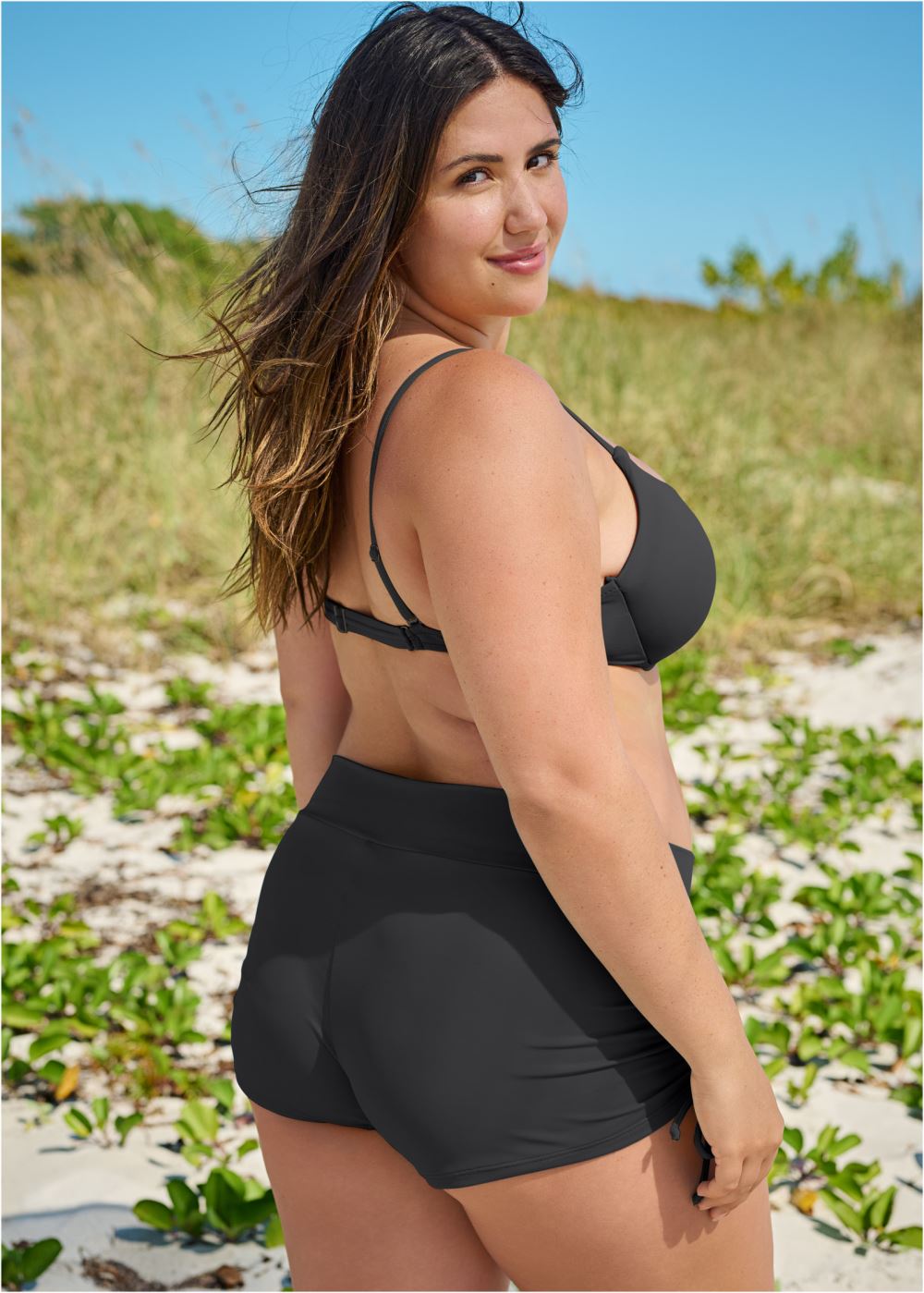Venus Plus Size Enhancer Push-Up Bra Bikini - Black Beauty