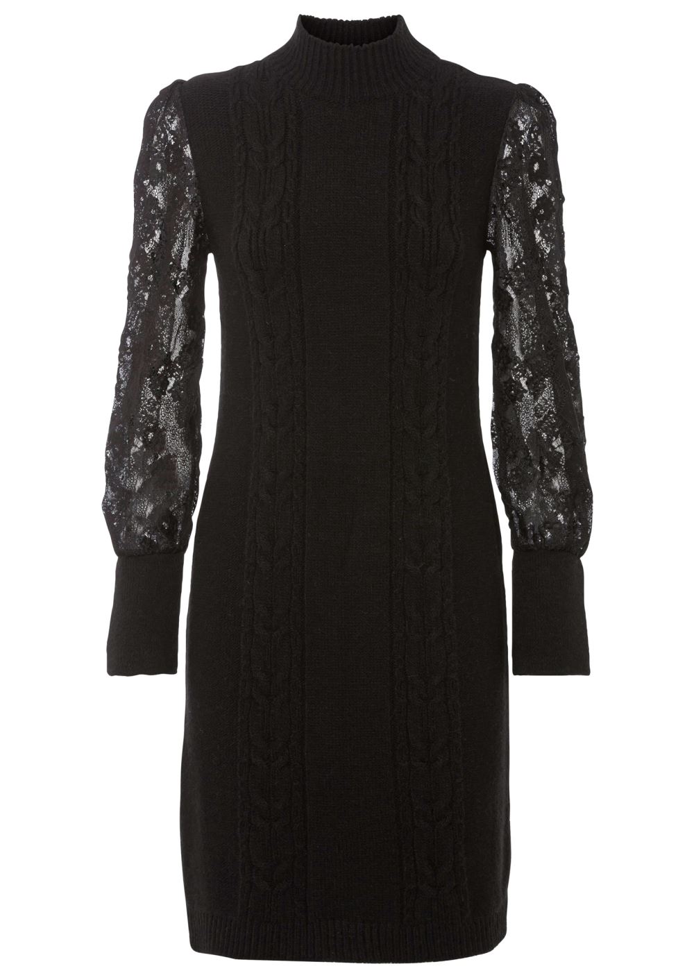 Venus Plus Size Lace Sleeve Sweater Dress
