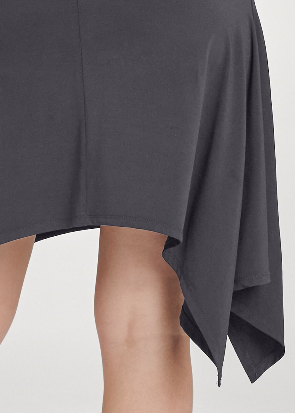 Venus Dark Grey COLD SHOULDER EMBELLISHED DRESS