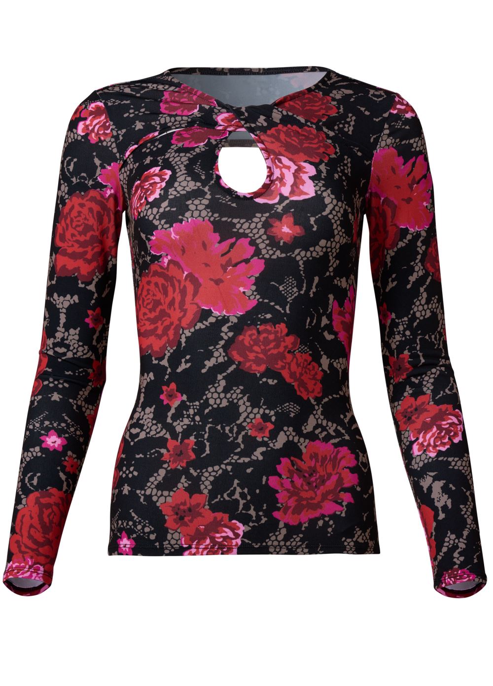 Venus Plus Size Front Keyhole Twist Top
