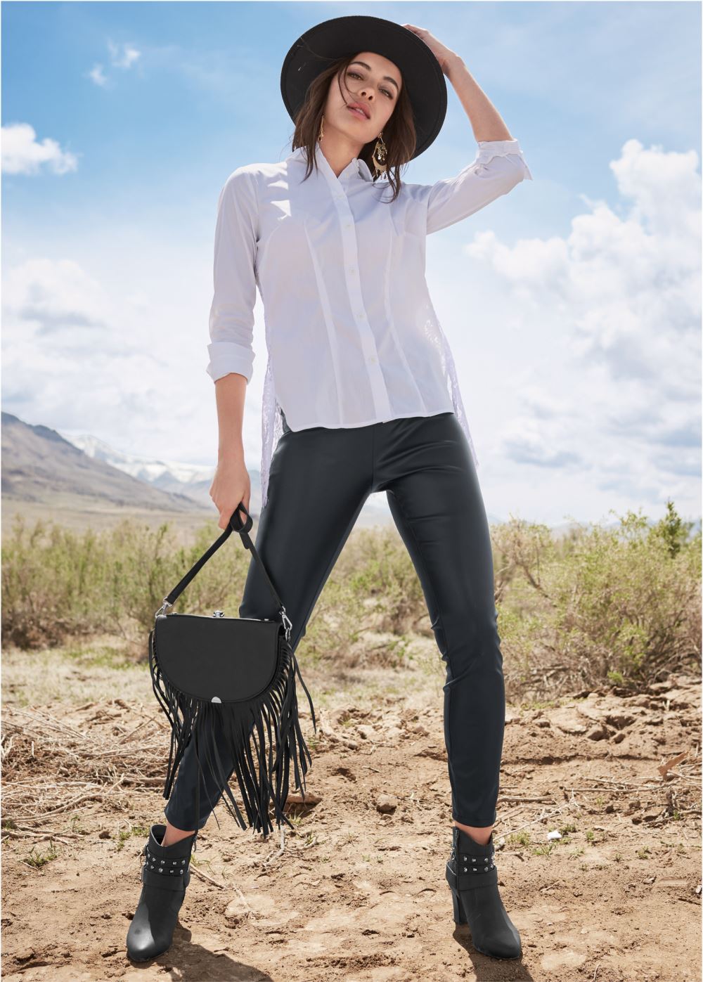 Venus Plus Size Lace Back Blouse