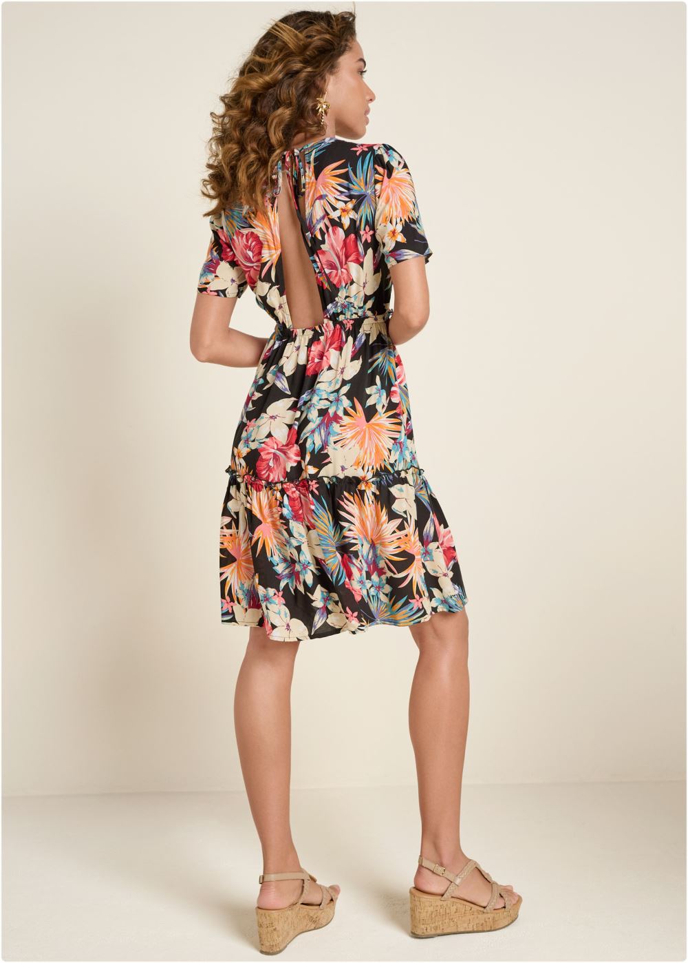 Venus Plus Size Babydoll Ruffle Dress