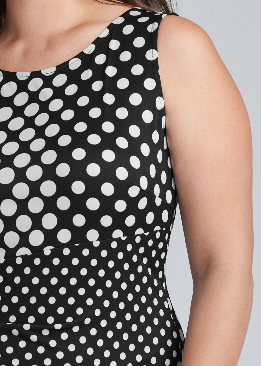 Venus Black & White POLKA-DOT BODYCON DRESS