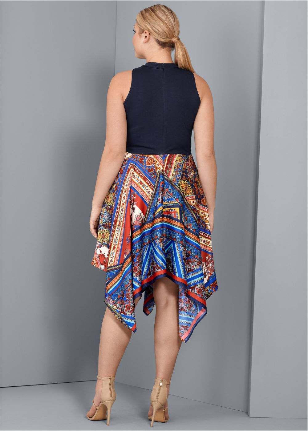 Venus Plus Size Handkerchief Hem Dress