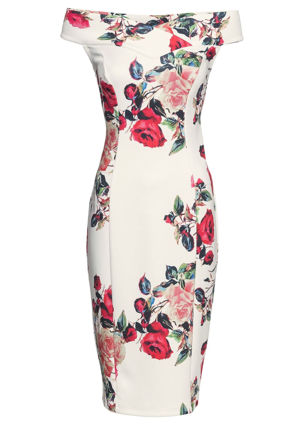 Venus Plus Size Floral Bodycon Dress