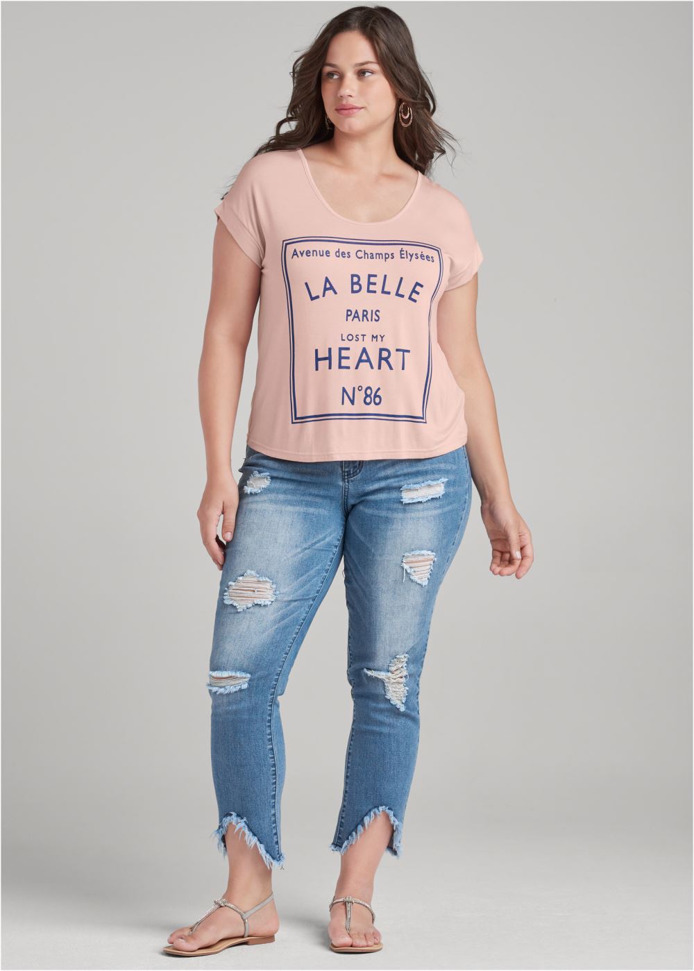Venus Plus Size Love Print Top