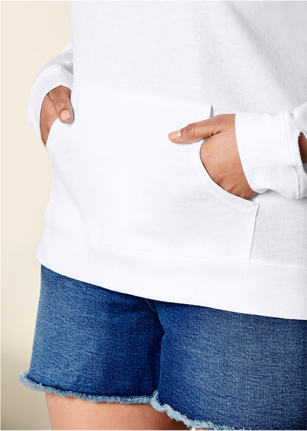 Venus Plus Size Slash Detail Sweatshirt