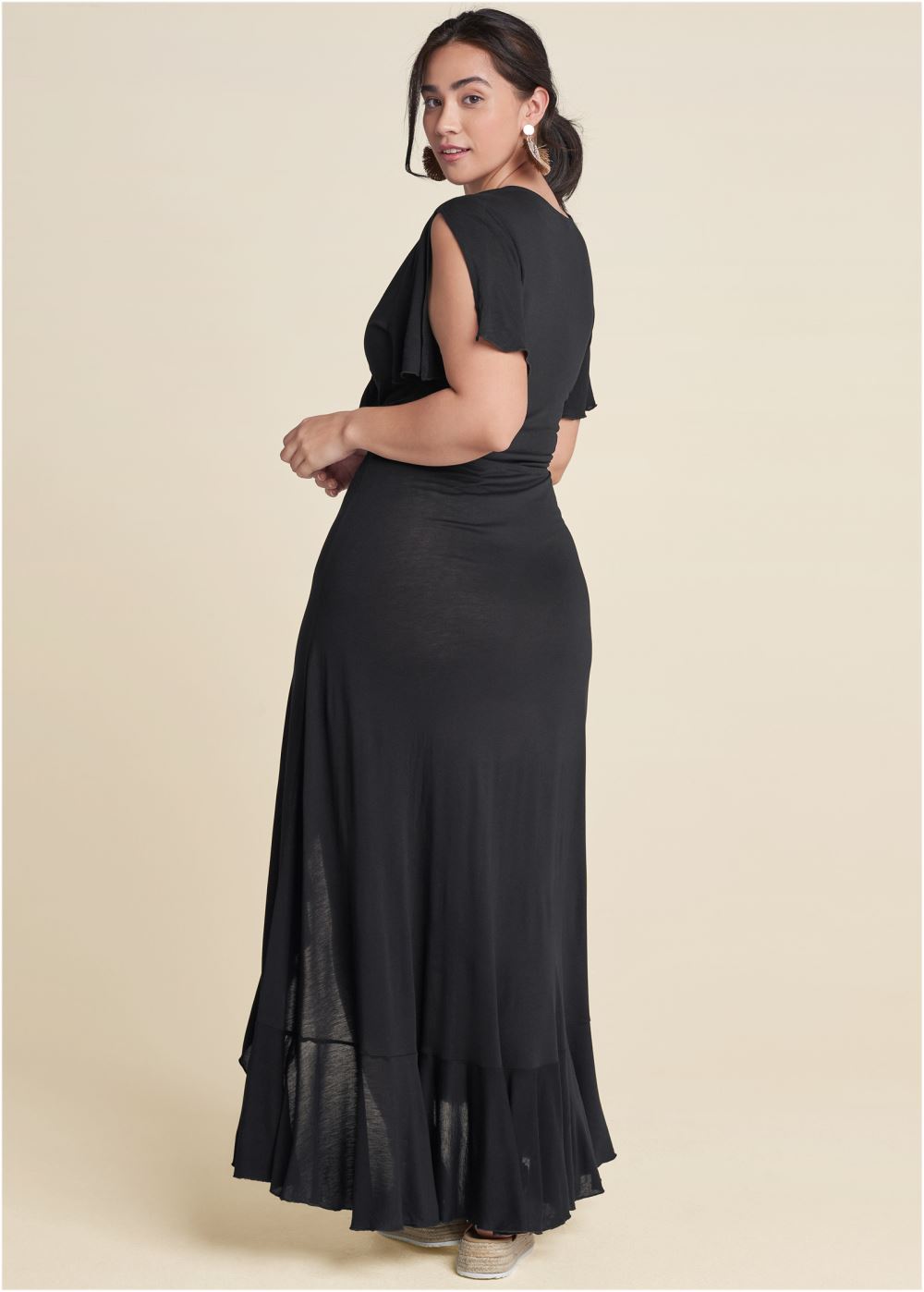 Venus Plus Size Surplice Maxi Dress