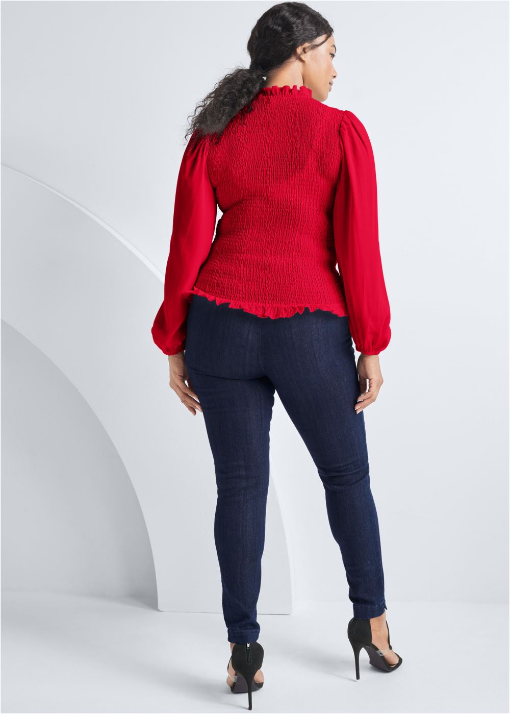 Venus Plus Size Balloon Sleeve Blouse