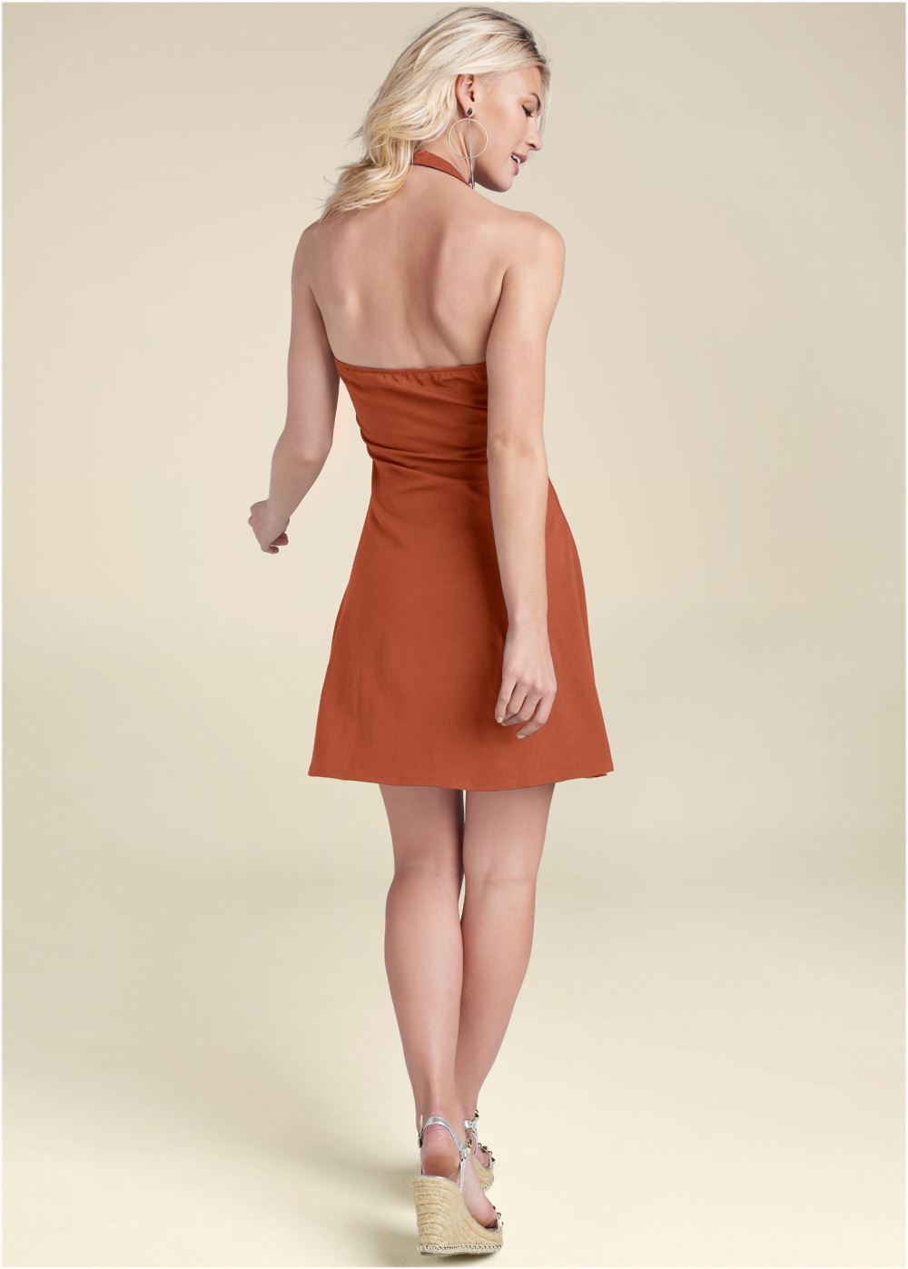 Venus Plus Size Halter Neck Dress