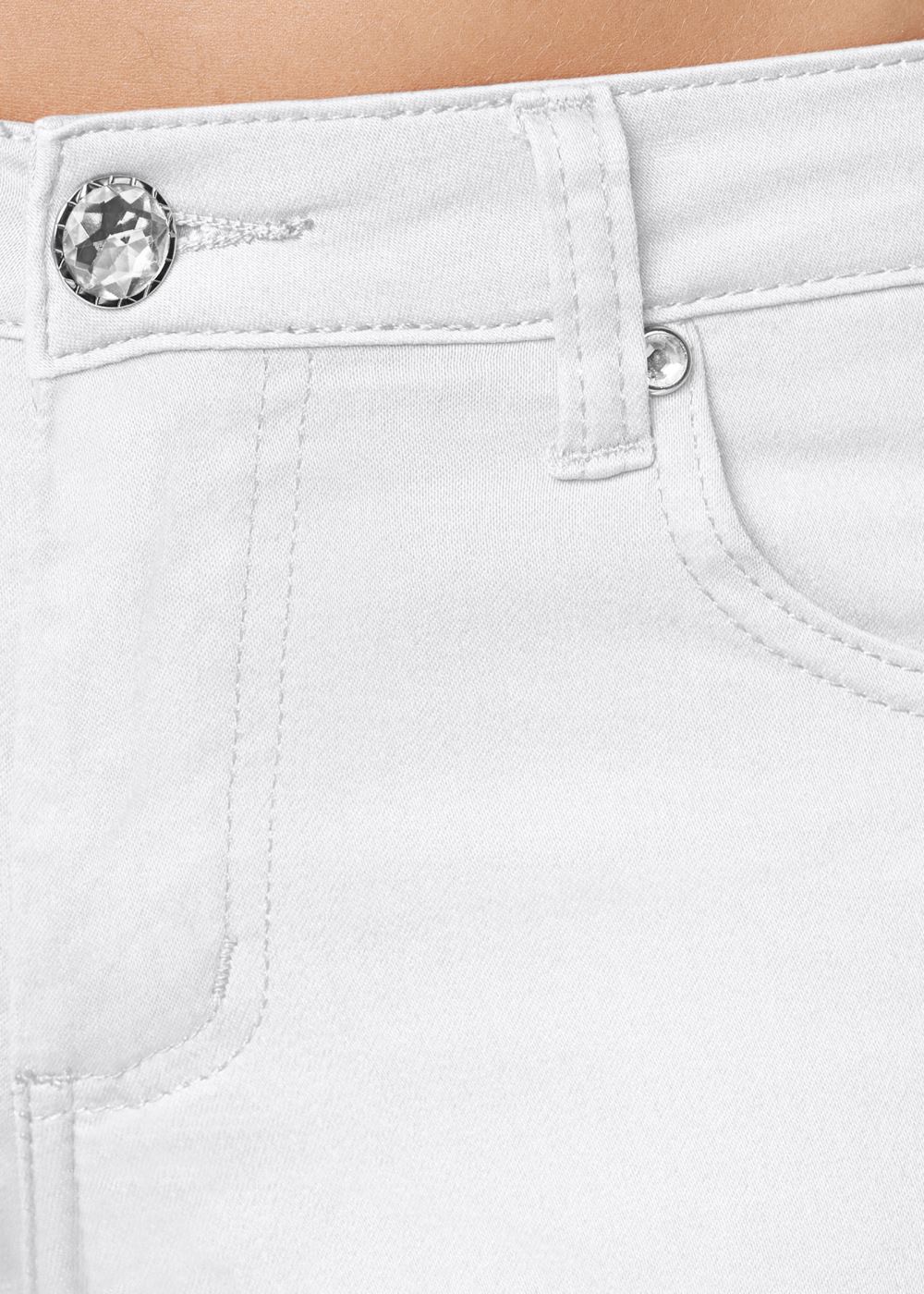 Venus Plus Size Capri Jeans in White