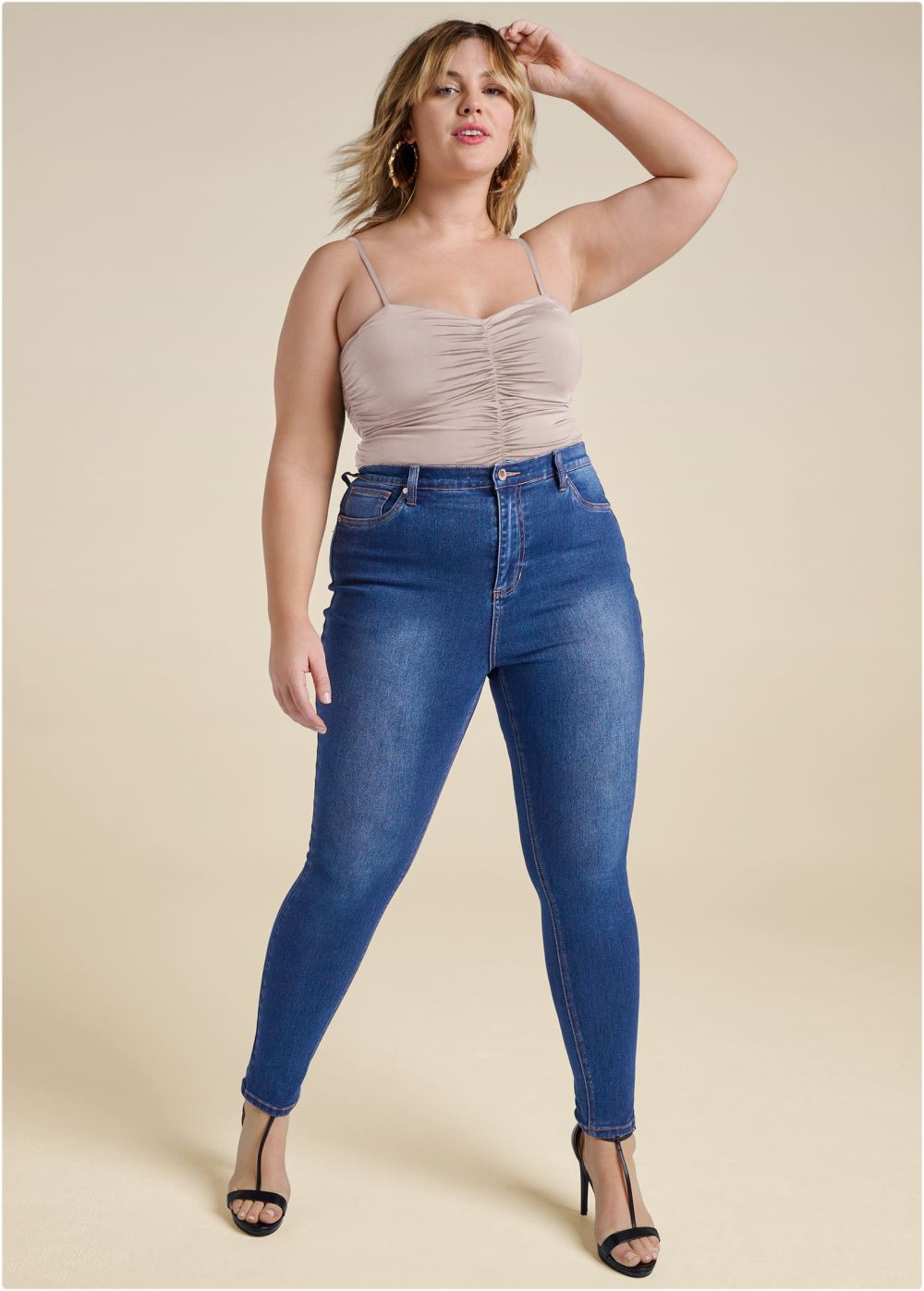 Venus Plus Size Shape Embrace Ruched Bodysuit