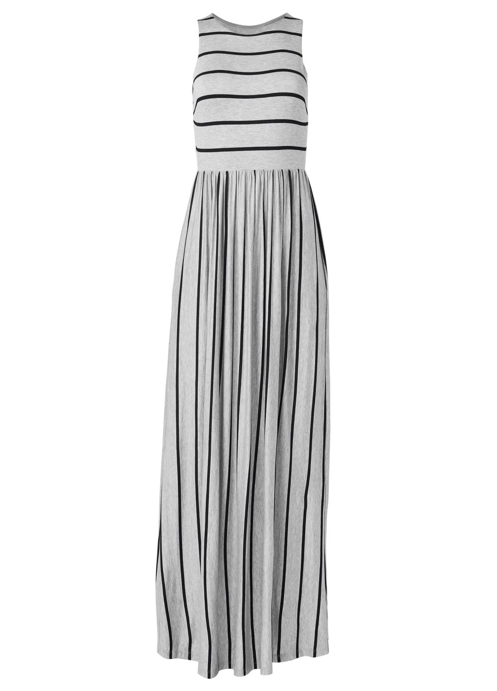 Venus Heather Grey & Black CASUAL MAXI DRESS