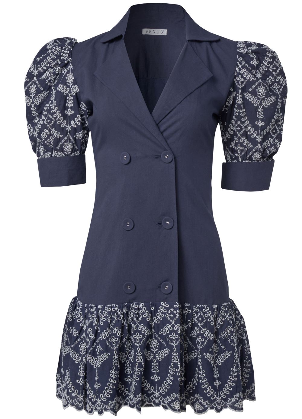 Venus Plus Size Eyelet Detail Dress