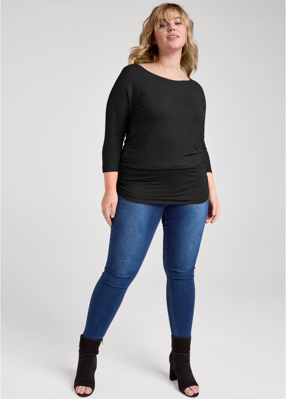 Venus Plus Size Casual 3/4-Sleeve Top