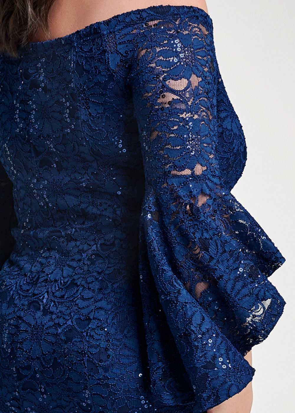 Venus Plus Size Sequin Lace Bodycon Dress