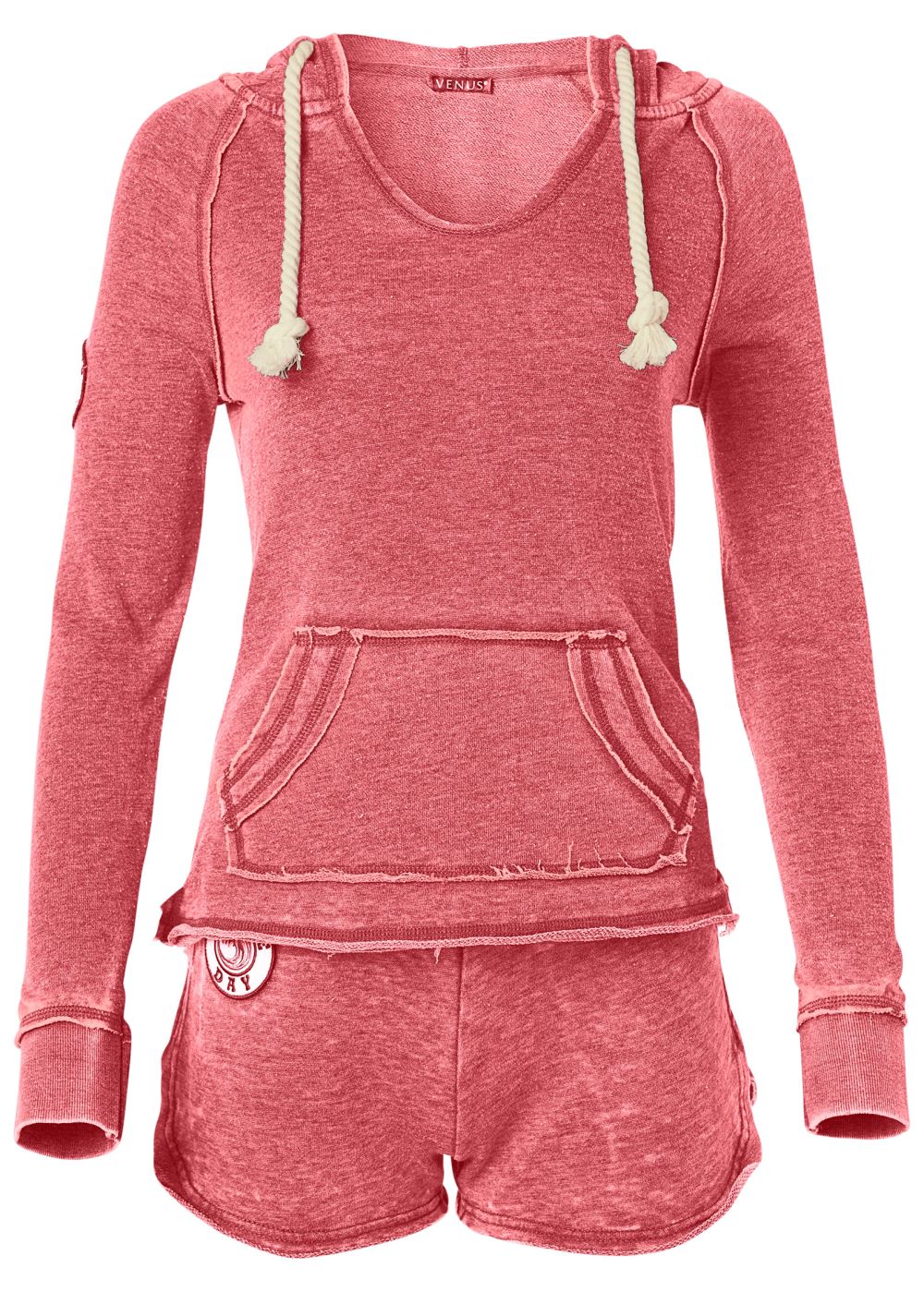Venus Plus Size Seas The Day Lounge Set - Paradise Pink
