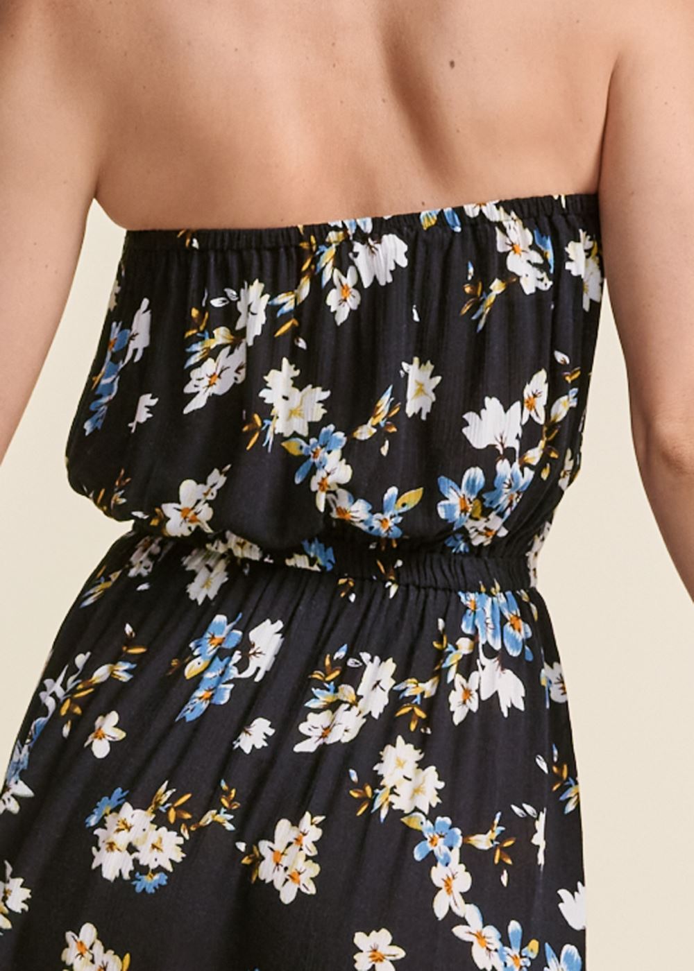 Venus Plus Size Strapless Side Slit Dress
