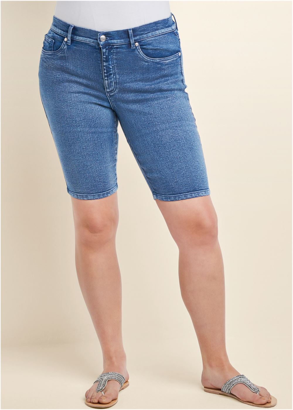 Venus Medium Wash JEAN BERMUDA SHORTS