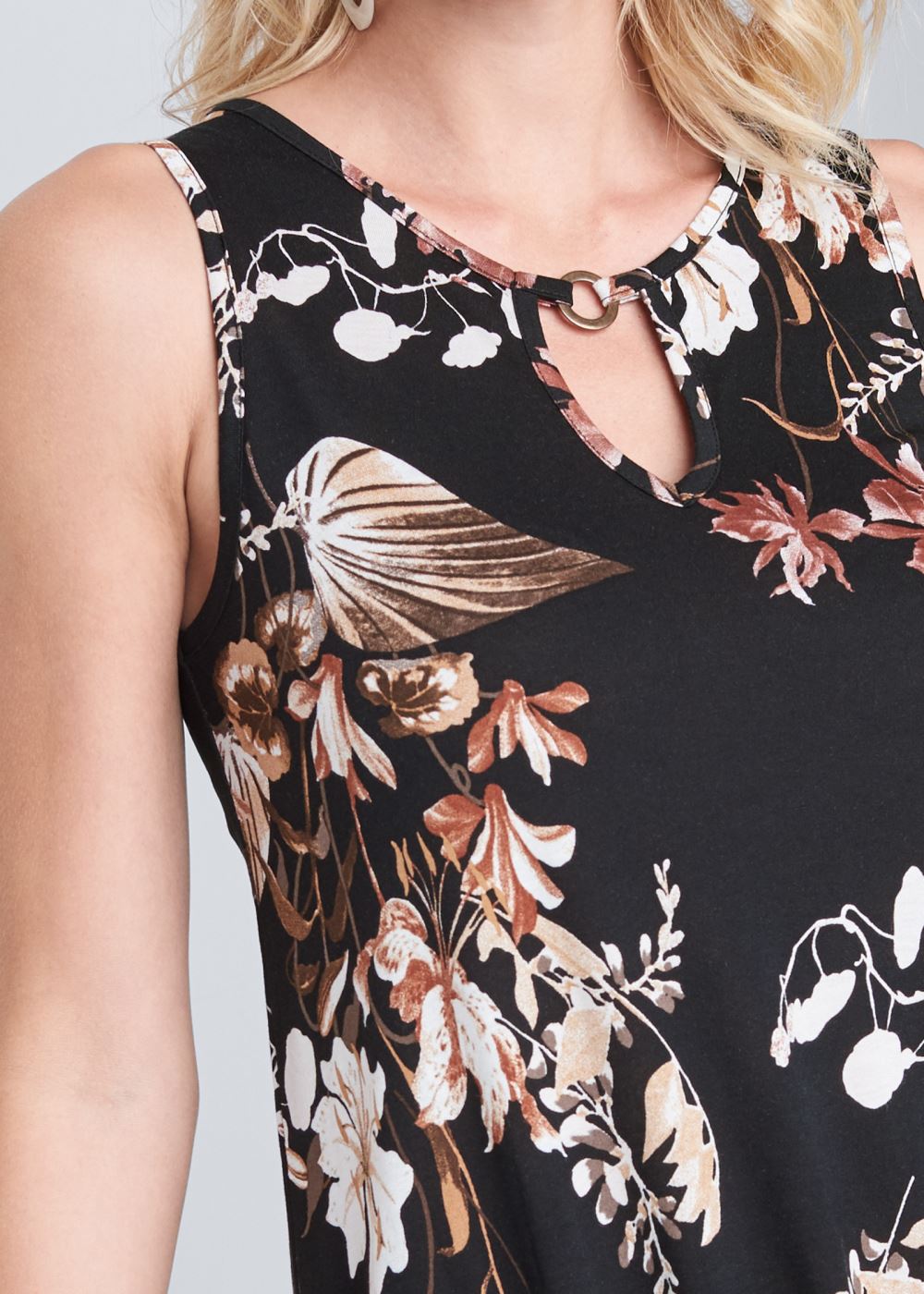 Venus Plus Size Floral Printed Casual Dress