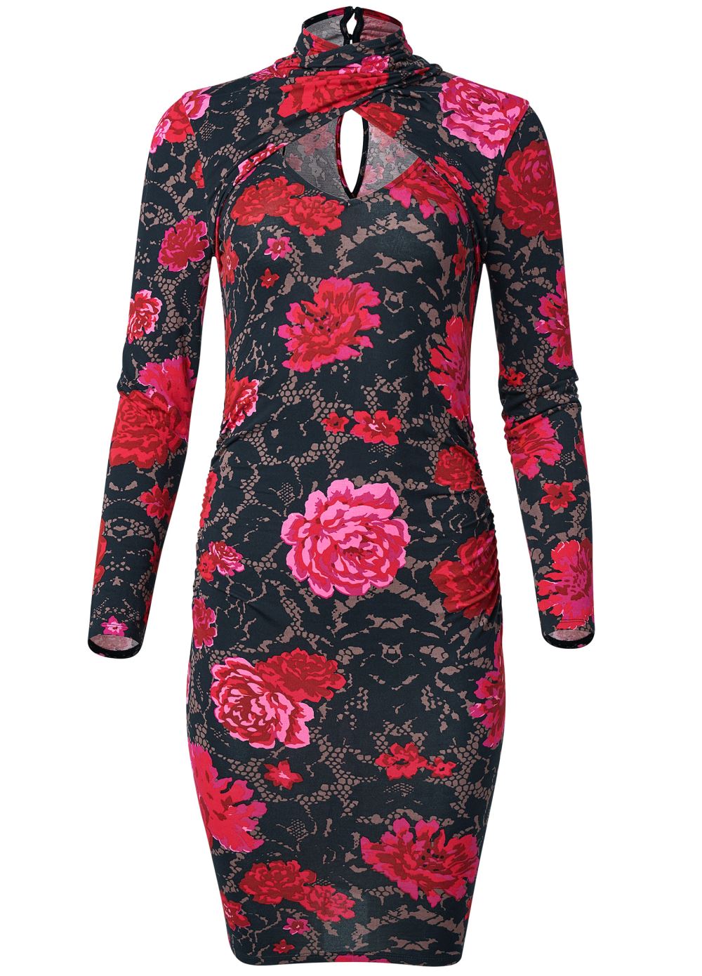 Venus Plus Size Mock-Neck Casual Dress
