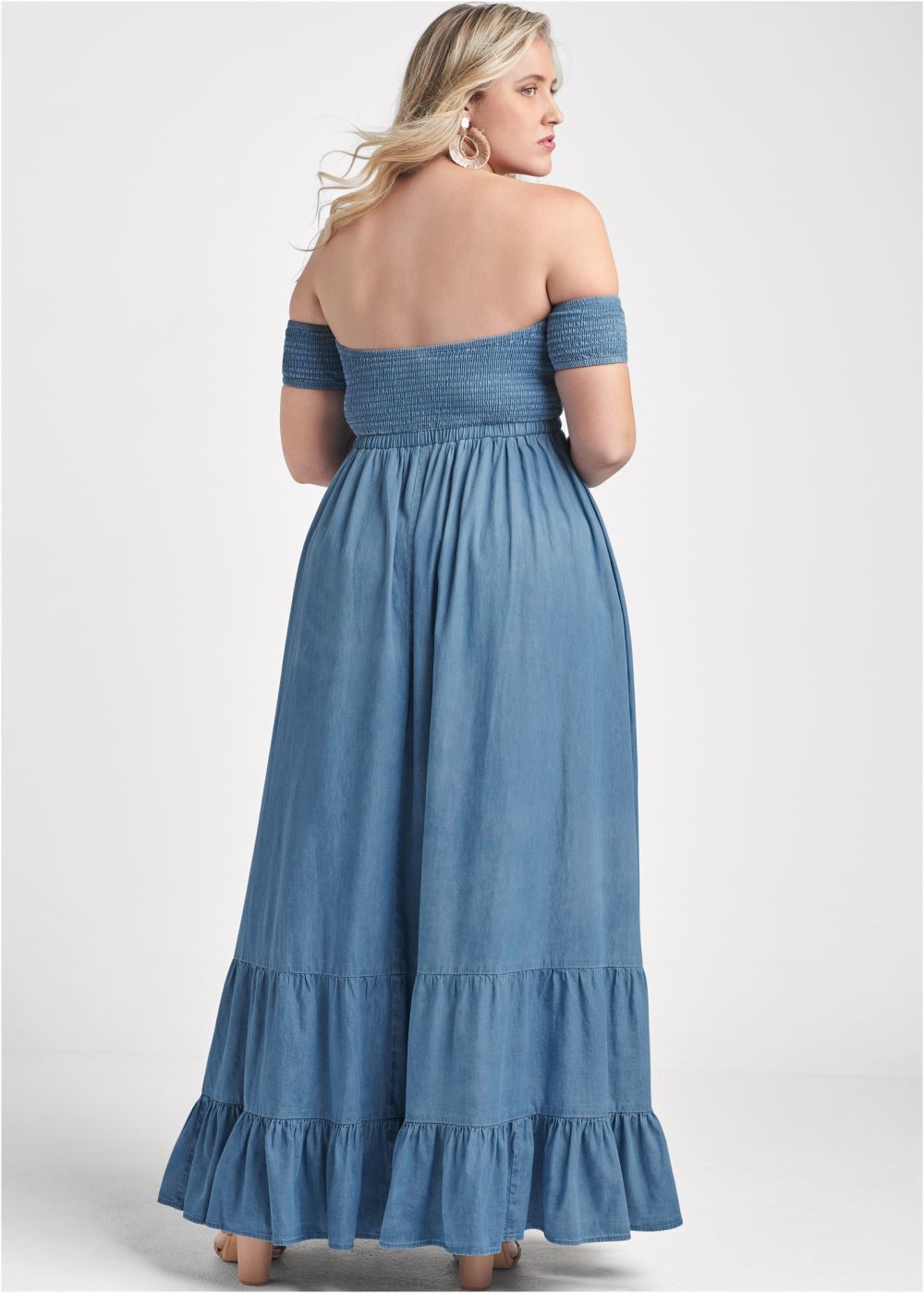 Venus Plus Size Off-The-Shoulder Maxi Dress