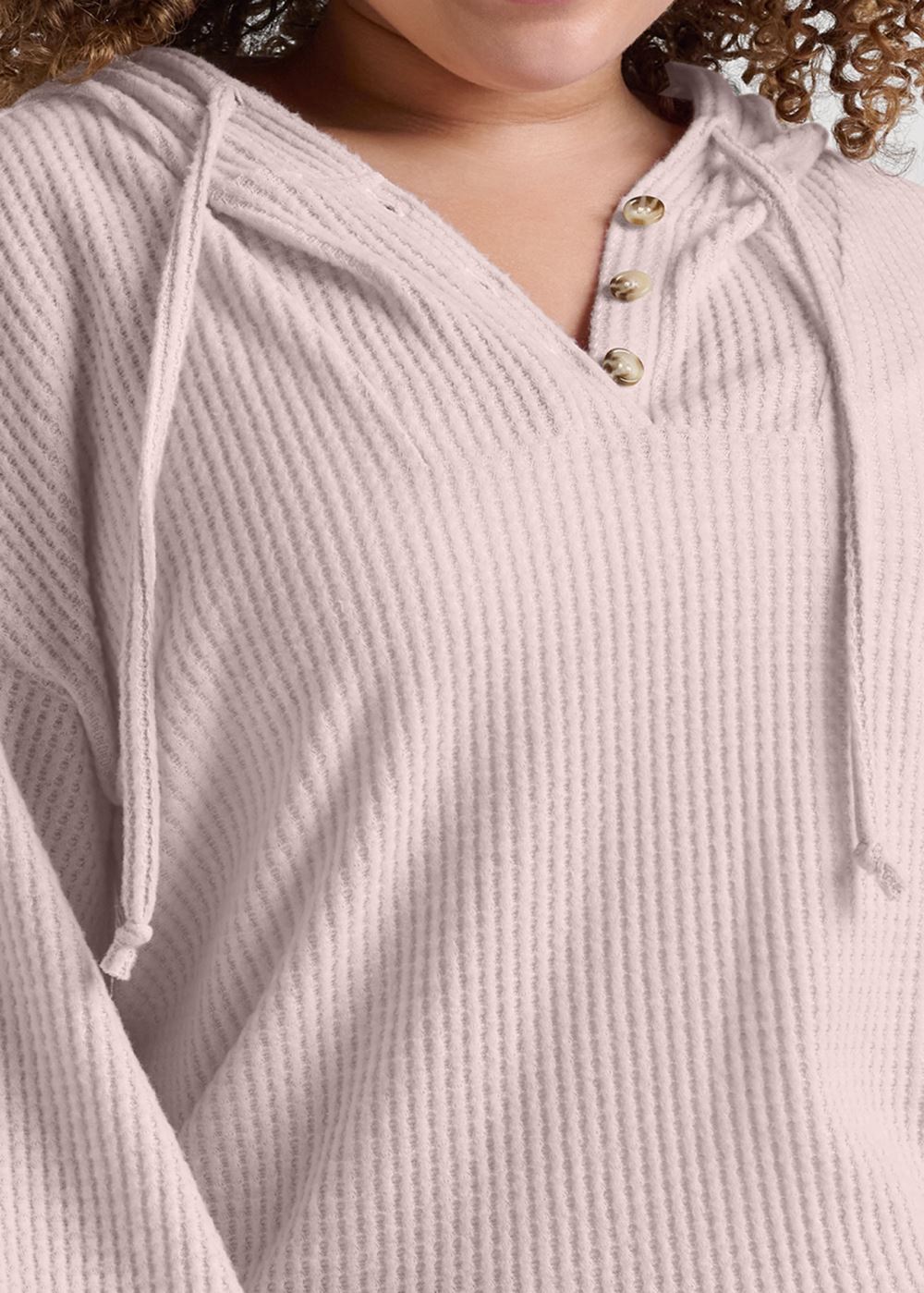 Venus Plus Size Brushed Waffle Hoodie