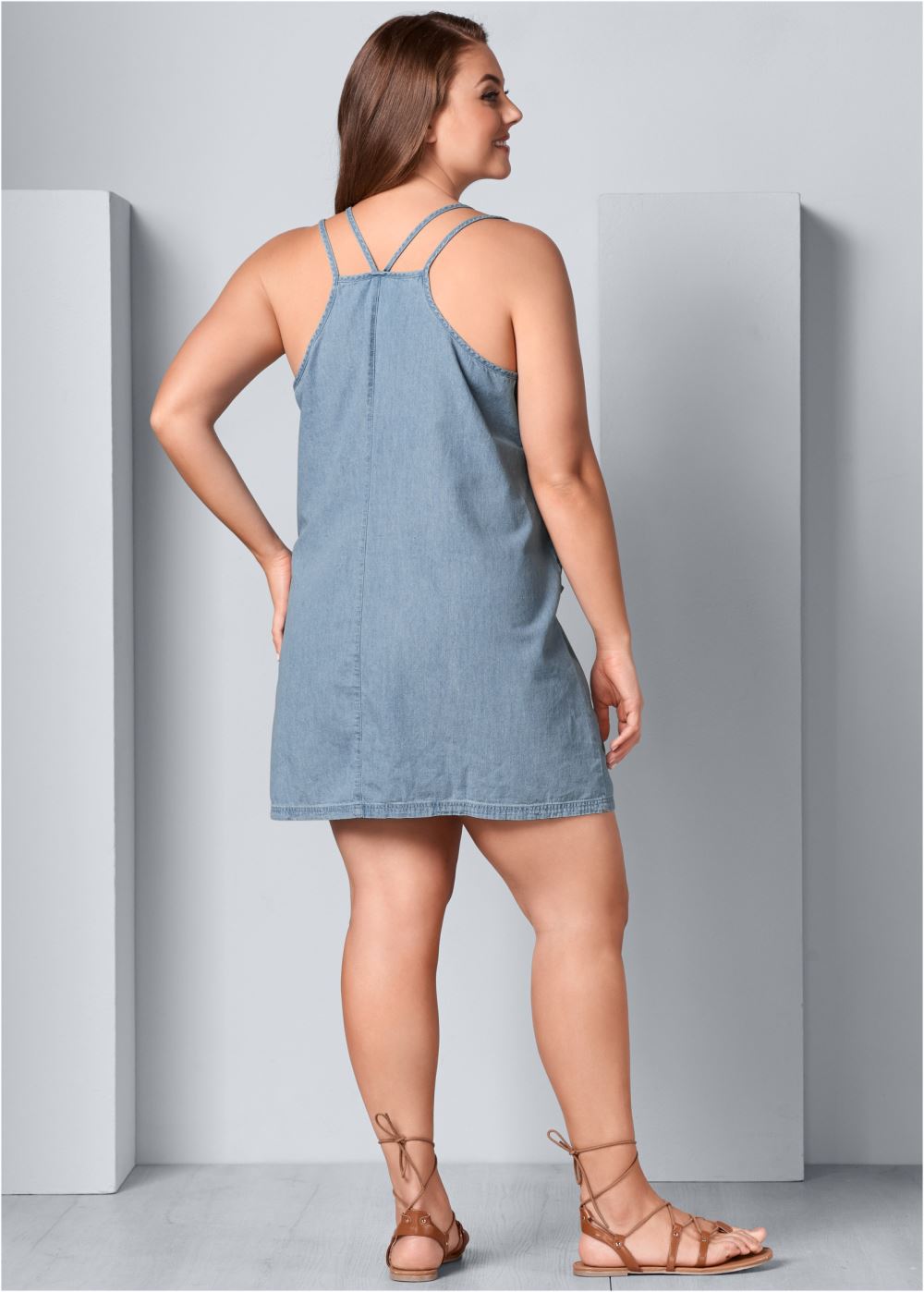 Venus Light Wash CHAMBRAY MINI DRESS