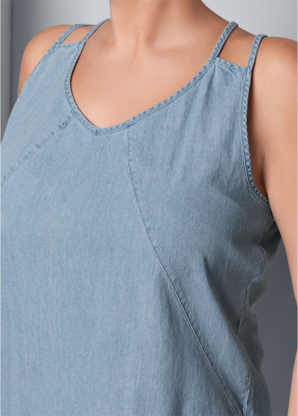 Venus Light Wash CHAMBRAY MINI DRESS