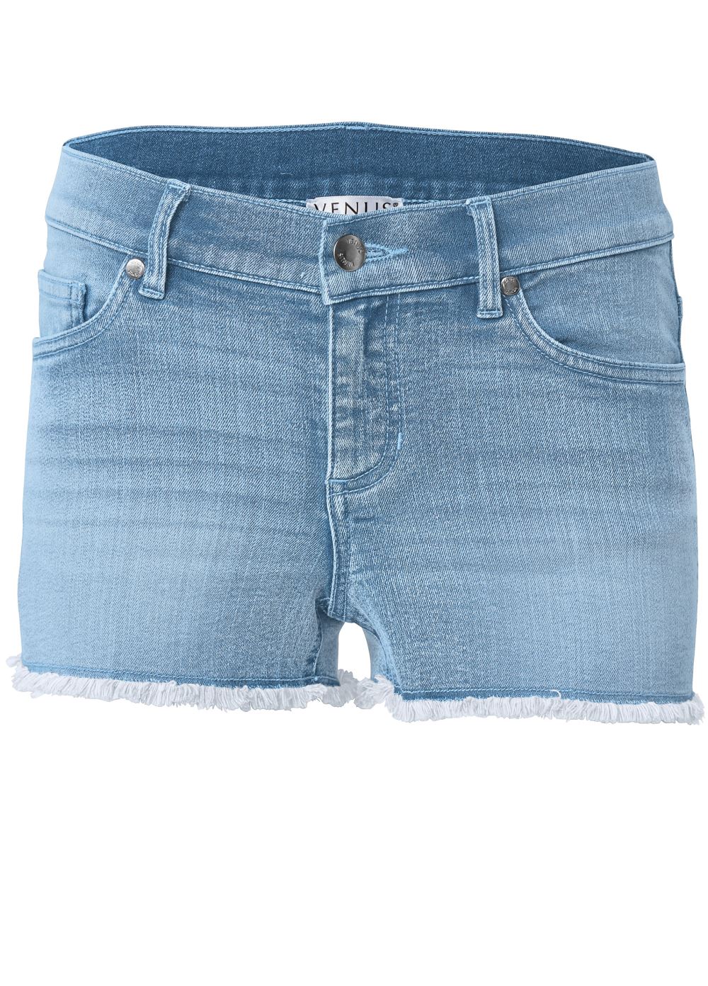 Venus Plus Size Cutoff Jean Shorts - Light Wash
