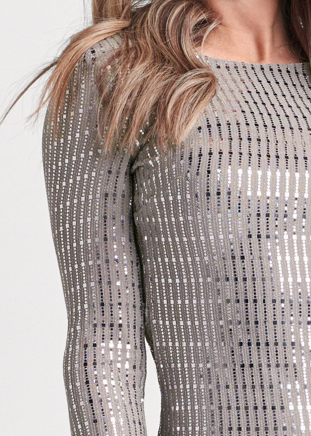 Venus Plus Size Open Back Shimmer Dress