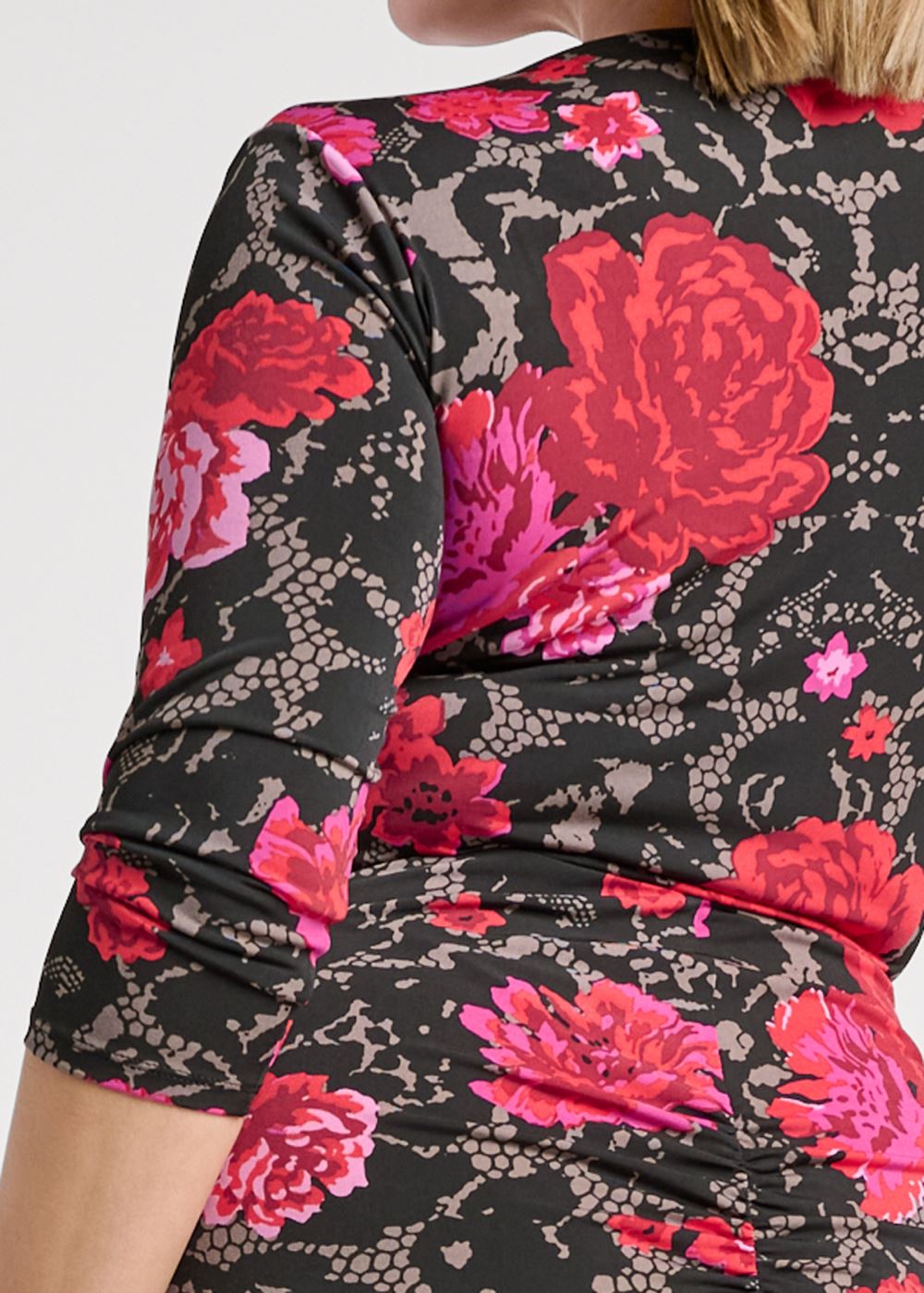 Venus Plus Size Ruched Bodycon Midi Dress