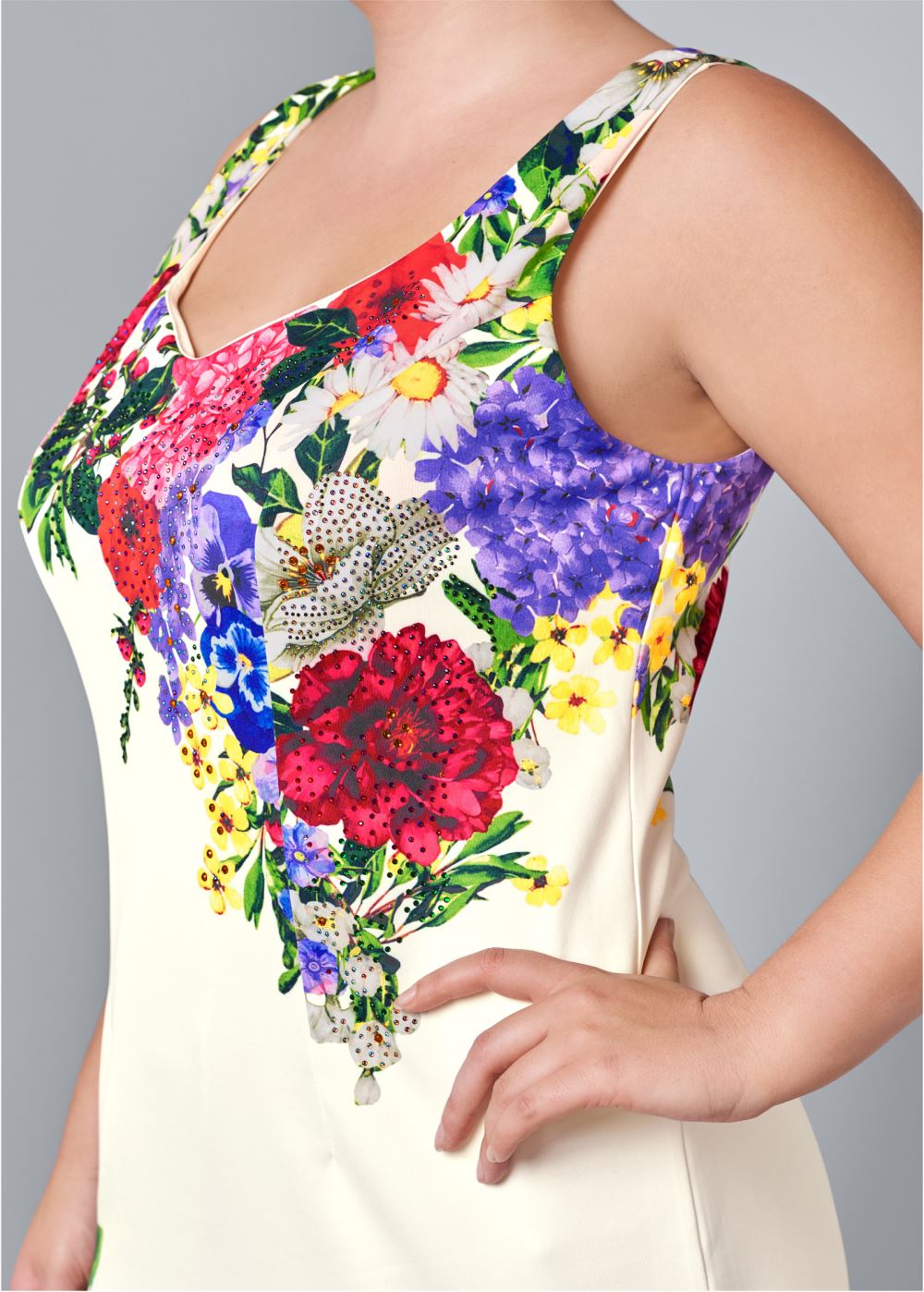 Venus Plus Size Ruffle Trim Detail Dress