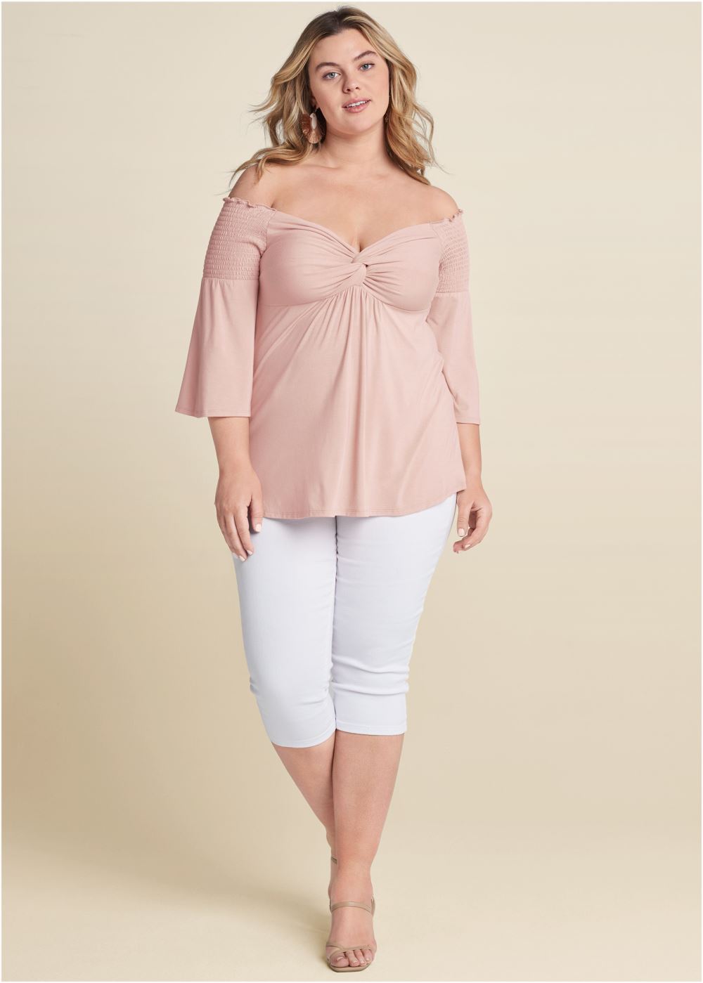 Venus Plus Size Off-The-Shoulder Top