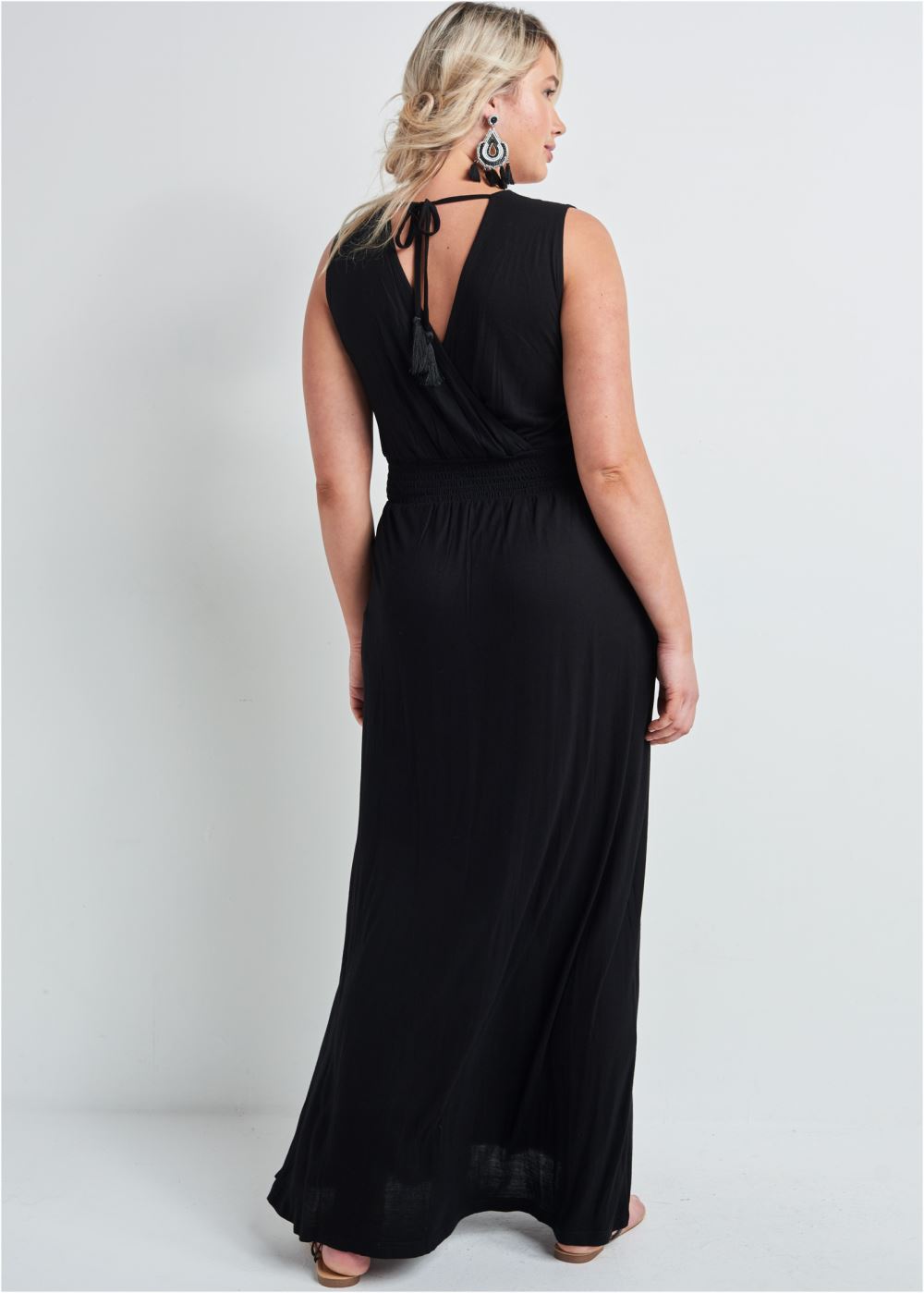 Venus Plus Size V-Neck Maxi Dress