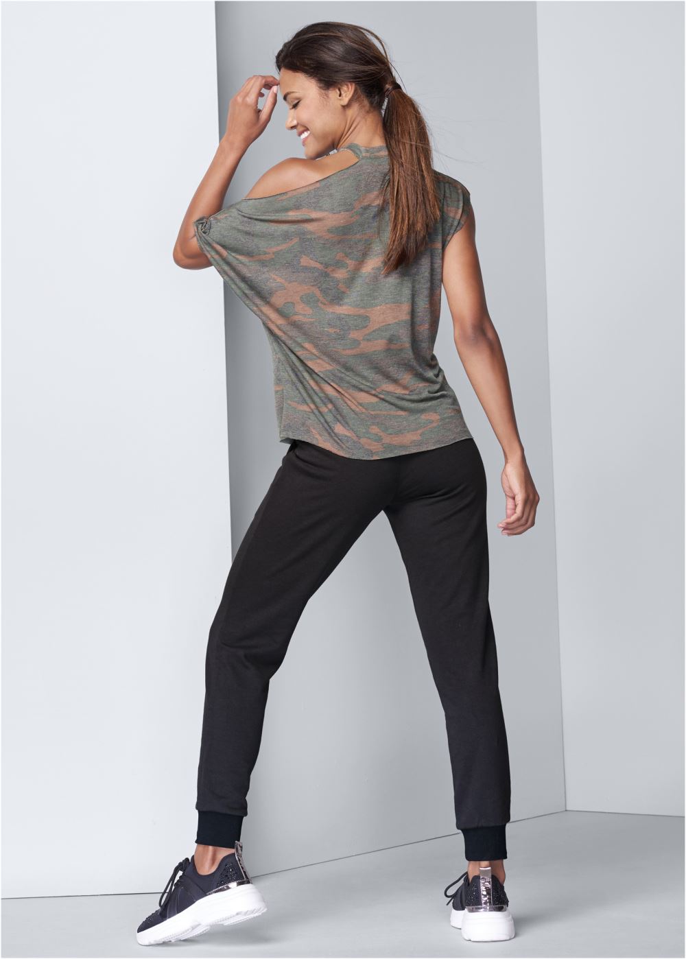 Venus Plus Size Camo Lounge Top