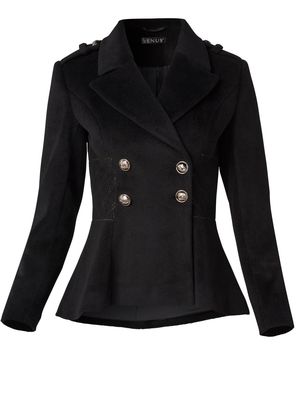 Venus Double Breasted Jacket in Black