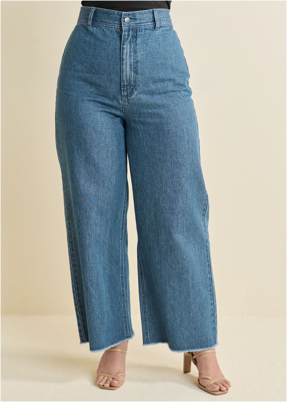 Venus Plus Size New Vintage High Rise Jeans in Medium Wash