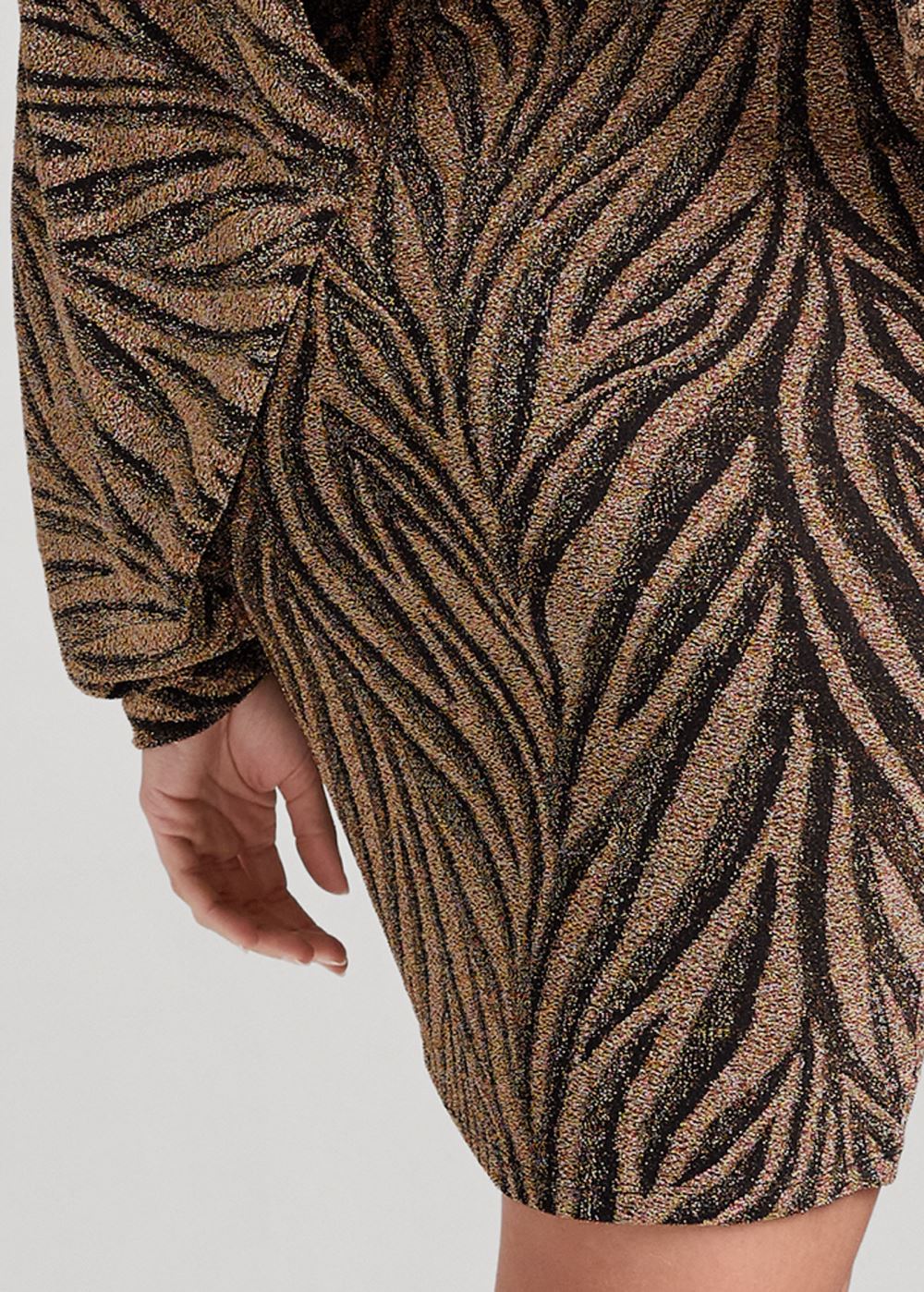 Venus Plus Size Zebra Shimmer Dress