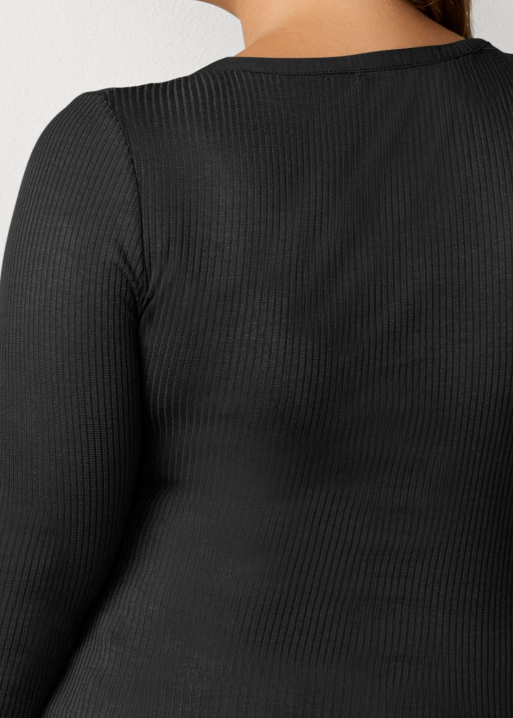 Venus Plus Size Ribbed Henley Top